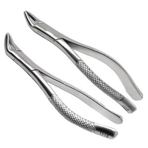 Instruments chirurgicaux dentaires réutilisables de haute qualité, forceps d'extraction des molaires supérieures à manche droit, manuel, double face, Shuja Surgico - Product Image 2