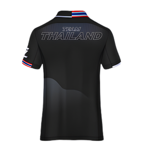 เสื้อยืดทีมชาติไทยชาย แขนสั้น สีดำ พิมพ์ลายธงชาติ แห้งเร็ว ดีไซน์สปอร์ต ทรงปกติ ผ้าถัก โพลีเอสเตอร์/คอตตอน - Product Image 2