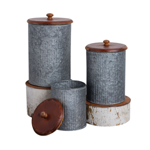 Boîte de rangement tendance en acier galvanisé pour sucre, thé, café, avec couvercle en cuivre, pour la cuisine ou la table, décorative. - Product Image 3