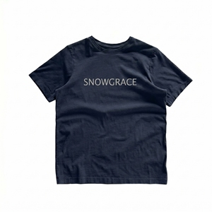 T-shirt Snowgrace pour homme, 100% coton jersey, col rond, coupe ample, manches courtes, 280g, uni, imprimé sur mesure avec logo sur le devant - Product Image 1