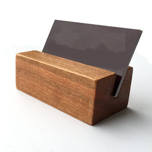 Wood Promotional <b>Card</b> Case Tabletop Display Wooden Business <b>Cards</b> Note Holder Display Rack <b>Card</b> Holder Office Supplies - Product Image 5