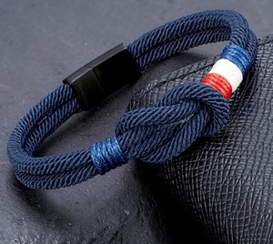 Trendy Cute Unisex Milan Cord <b>Rope</b> Nautical Adjustable <b>Bracelet</b> for Children's Leather & Cotton Material - Product Image 1