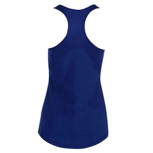 Camiseta sin mangas de punto azul real para mujer, cuello redondo, transpirable, estilo deportivo, longitud regular, color sólido - Product Image 2