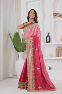 Sari Tradicional Indio para Fiestas, con Bordados, para Bodas y Eventos Festivos, Atuendo Elegante para Mujer - Product Image 4