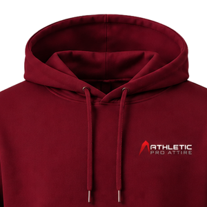 Men's Custom Burgundy Pullover <b>Hoodie</b> Fleece Sweatshirt Long Sleeve Regular Fit Drawstring Kangaroo Pocket Casual Streetwear OEM - Product Image 6
