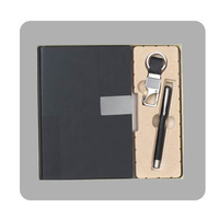 Set de Regalo Promocional Empresarial Liviya, Agenda con Grabado Personalizado, Bolígrafo, Llavero, Uso Corporativo, Acción de Gracias, San Valentín, PU