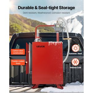 Pompa di trasferimento manuale rossa da 20 galloni serbatoio di stoccaggio del carburante portatile per benzina/Diesel per auto tosaerba 10 ft tubo Gas Caddy per - Product Image 4