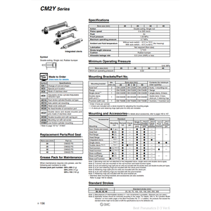 กระบอกลมนิวเมติก SMC CDM2YB25-75Z ชิ้นส่วนนิวเมติก - Product Image 3