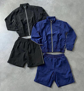 Conjunto de 2 Piezas Personalizado, Chaqueta Cortavientos de Nailon, Conjunto Deportivo Corto - Product Image 1