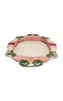 Plateau à dessert élégant en paille tressée, plateau décoratif artisanal, accessoire de table original, cadeau en vrac durable de qualité supérieure