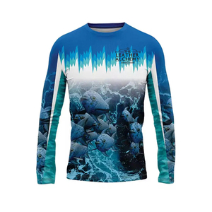 T-shirt de pêche haute performance, nouveau design, logo personnalisé, vente en gros, vêtements à manches longues pour hommes, sublimation - Product Image 1