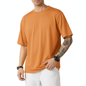 T-shirt personnalisé pour homme, coupe ample, effet vieilli, en jersey épais, délavé, style streetwear vintage - Product Image 5