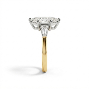 แหวนแต่งงานเพชรทองคำขาว 14k พรีเมียมสำหรับผู้หญิงและผู้ชาย ดีไซน์มินิมอล พร้อมสไตล์เหนือกาลเวลาและประดับเพชรที่งดงาม - Product Image 5