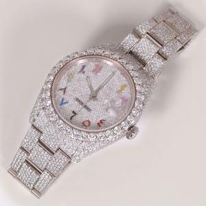 Reloj de Lujo con Diamantes de Moissanita, Chapado en Platino o Plata de Ley 925, con Diamantes de Color, para Hombre, Joyería de Moda - Product Image 3