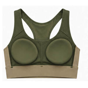 Nouveau soutien-gorge de sport grande taille antichoc à fermeture éclair frontale et bretelles larges, soutien-gorge de fitness et yoga uni push-up - Product Image 3