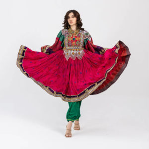 ชุดเดรสวินเทจอัฟกันราคาถูก ผ้ากำมะหยี่ขายดี ชุดคูชีอัฟกัน มีสีให้เลือกตามสั่ง ชุดเดรสไซส์ใหญ่ - Product Image 1