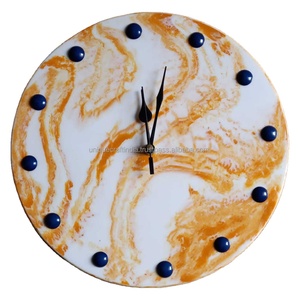 นาฬิกาติดผนังทำจากไม้เรซินสุดหรูนาฬิกาแขวนผนังทำจากไม้เรซิ่นสำหรับการตกแต่งภายในที่มีสไตล์และไอเดียของขวัญ - Product Image 4