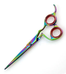 Tijeras de Barbero Profesionales de Acero Inoxidable para Diestros, Punta Afilada, Mango Mediano Ligero, 32 Dientes, para Cortar el Cabello - Product Image 5