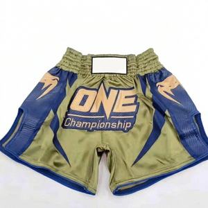 กางเกงชกมวยพิมพ์โลโก้ One Championship แบบสั่งทำได้ 男女 ใส่ได้ ใช้สำหรับฝึกซ้อม MMA แห้งเร็ว ระบายอากาศได้ดี ผลิตจากโพลีเอสเตอร์ ราคาขายส่ง - Product Image 4