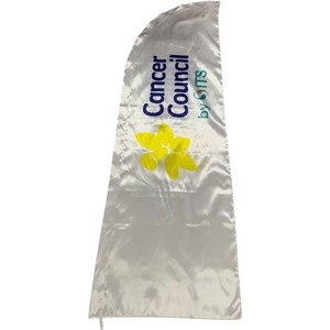 Bandera de Plumas del Consejo Contra el Cáncer, Blanca, de Poliéster, Impresión Digital, Duradera, Pancarta Promocional - Product Image 1
