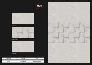 Azulejos de cerámica mate premium de 30x60 cm, diseñados para espacios de vida funcionales, que ofrecen una apariencia de textura limpia y duradera. - Product Image 5