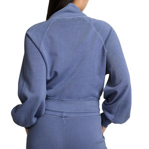 Ensemble de survêtement pour femme bleu, sweat-shirt à manches longues et demi-zip, pantalon large, coupe ample, couleur unie, style décontracté streetwear et loungewear - Product Image 4
