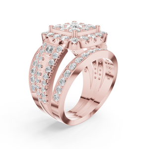 Bague de fiançailles en diamant synthétique de laboratoire taille brillant Aurum Diam, couleur E, certifiée EGL, en argent 925, cadeau d'anniversaire - Product Image 6
