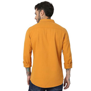 Vente en gros T-shirts d'été décontractés à manches longues pour hommes personnalisés Chemises habillées en coton biologique respirant anti-rides à col rabattu - Product Image 3