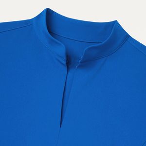 Conjunto de Uniforme Médico Azul para Mujer, Pantalones de Algodón y Poliéster, Blusa de Manga Corta con Cuello para Estetoscopio - Product Image 4