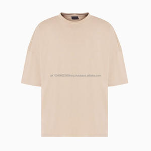 T-shirt décontracté populaire pour hommes, couleur unie, col rond, 100% coton, vente en gros, été, lavé, tendance, manches courtes - Product Image 5