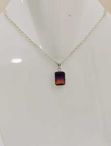 Colgante de Ametrina con Corte Octogonal en Plata de Ley 925, Hecho a Mano, Regalo para Ella y para Niños - Product Image 6