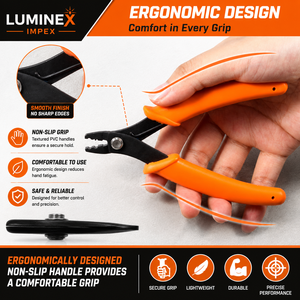 LUMINEX IMPEX LUB=113 <b>Long</b> <b>Nose</b> Stainless Steel Lightweight Smooth Work Jewelry Making Polishing Pliers for Bracelet Making DIY - Product Image 5