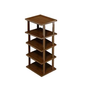 Organizador de zapatos de madera de diseño único para la sala de estar con patrón decorativo y base estable - Product Image 3