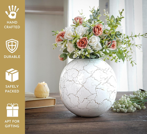 Vase sphérique en métal rond de qualité supérieure, porte-fleurs contemporain, vase décoratif pour la maison, l'hôtel, le restaurant et la décoration de table - Product Image 5