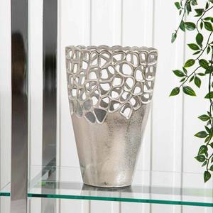 Vase de table contemporain en bronze, fait main, en métal décoratif avec motif ajouré complexe pour salon et chambre à coucher - Product Image 6