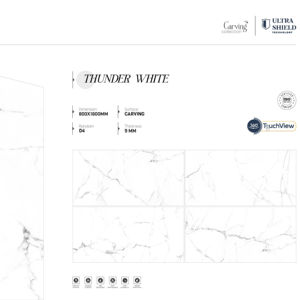 กระเบื้องพอร์ซเลนแกะสลักลายร่วมสมัย ขนาด 800x1600 1200x1800 750x1500 มม. กระเบื้องหรูหราสำหรับห้องนั่งเล่น ห้องครัว ห้องน้ำ - Product Image 1