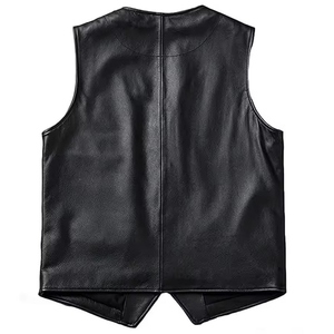 Gilet en cuir pour homme 2026 de haute qualité, grande taille, tendance, réversible, imperméable, coupe-vent, écologique, respirant, séchage rapide, hiver - Product Image 2