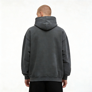 Sweat à capuche unisexe surdimensionné de haute qualité, 100% coton, lourd, logo personnalisé brodé, ODM - Product Image 3