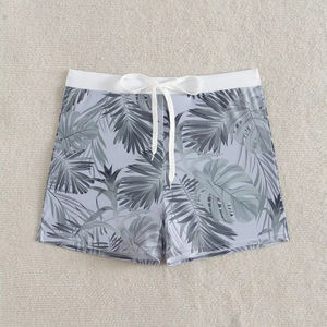 กางเกงว่ายน้ำชาย แห้งเร็ว ลายดอกไม้ ชุดชายหาด ความยาวระดับเข่า น้ำหนักเบา ระบายอากาศได้ดี กันน้ำ ผ้าทอ ทรงพอดีตัวสำหรับฤดูร้อน - Product Image 1