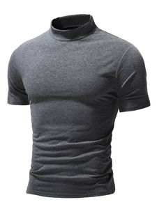 เสื้อสเวตเตอร์คอตั้งแขนสั้นทรงปกติสำหรับผู้ชาย ผ้าคอตตอนผสม ลวดลายตัวอักษร สไตล์ลำลองสำหรับเล่นกีฬา - Product Image 3