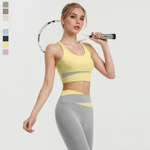 Débardeurs de sport courts pour femmes, hauts d'entraînement courts, débardeurs de course et de yoga à dos nageur, respirants en néoprène, chemises de gym simples à l'avant - Product Image 2