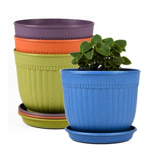 Self-Watering <b>Plastic</b> <b>Planters</b> Wholesale | Colorful Garden Pots Bulk - Product Image 2