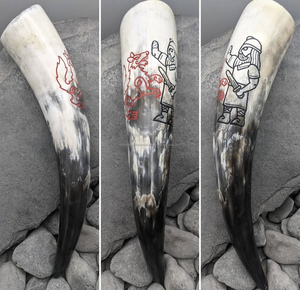 Natural Ox Horn Handcrafted Polished Viking Drinking Horn Durable Handmade Water <b>Mug</b> Unique Horn Tankard <b>for</b> <b>Men</b> - Product Image 3