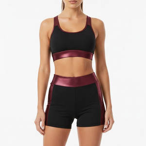 บริการผู้ผลิต OEM ชุดโยคะขาสั้นลายเรียบสำหรับผู้หญิง ไซส์พลัส ราคาขายส่งถูก - Product Image 1