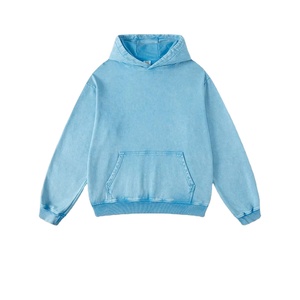 Haute qualité hommes Vintage Style 100% coton pull à capuche écologique 300g tissu en gros - Product Image 5