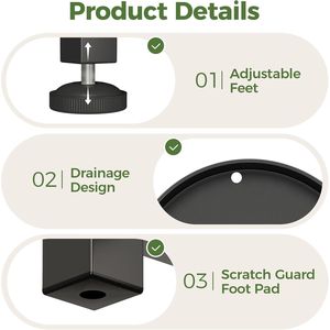 Support à plantes en métal robuste à 4 niveaux pour l'intérieur et l'extérieur, porte-pot de fleurs d'angle haut pour patio, pour plusieurs plantes - Product Image 5