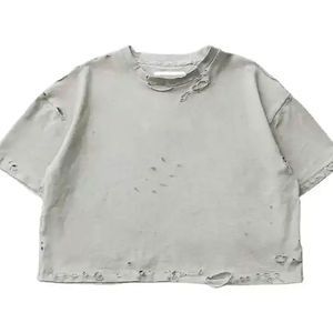 เสื้อยืดโอเวอร์ไซส์ ลายกราฟิกแบบแอซิดวอช ออกแบบโลโก้ของคุณเอง เสื้อยืดไซส์ใหญ่ ผ้าคอตตอนหนา 100% สำหรับผู้ชาย - Product Image 2