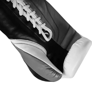 Guantes de Boxeo de Cuero con Cordones Blancos y Negros, Guantes de Entrenamiento para Adultos, Transpirables, con Protección de Espuma Multicapa - Product Image 4