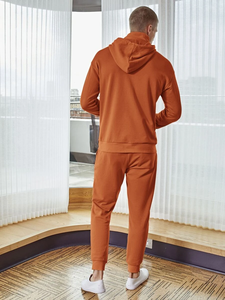 Survêtement d'hiver vintage à capuche personnalisé de qualité supérieure, en molleton 100 % coton, coupe classique, design sportif - Product Image 3