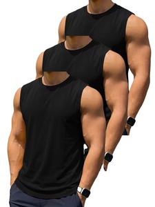 Summer Men's Cotton Breathable Vest 3pcs Set Fashionable Solid Color Summer Men's Sleeveless Vests 5Pcss Set Cool And Breathable - Product Image 3
